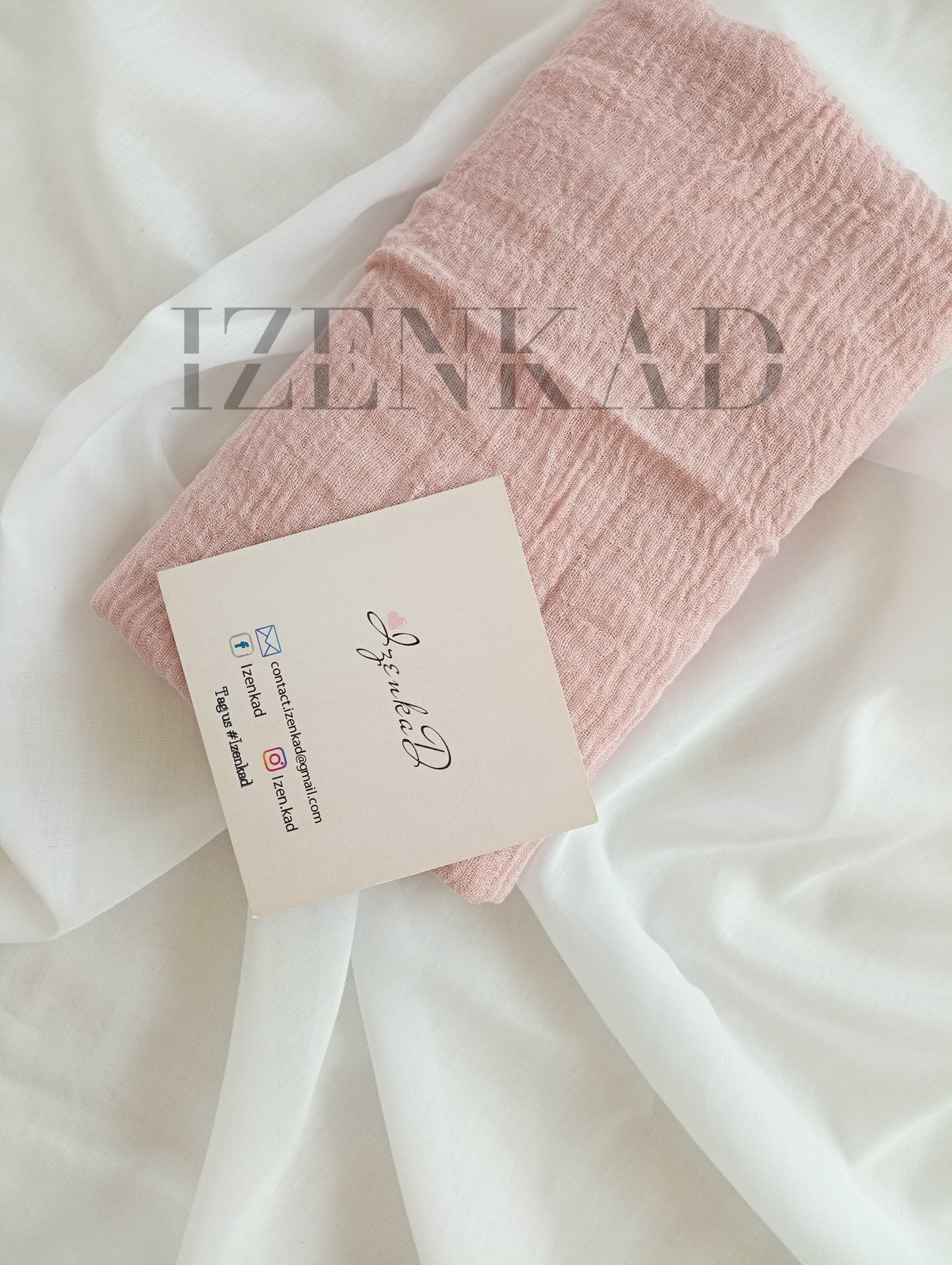 Châle en coton - Baby pink